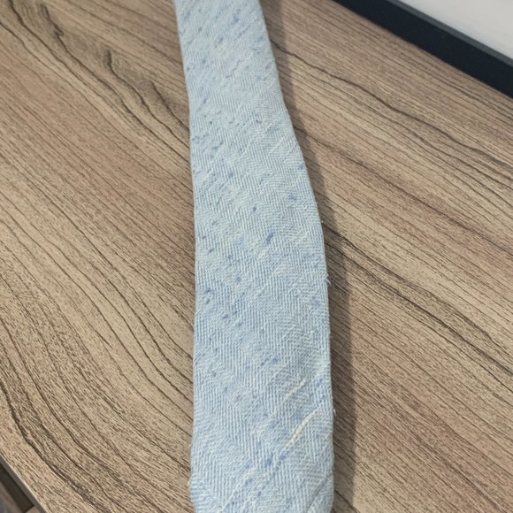 GANT Rugger Blue White Linen Neck Tie - Picture 3 of 9